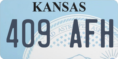 KS license plate 409AFH