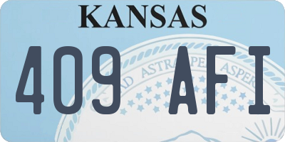 KS license plate 409AFI