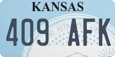 KS license plate 409AFK