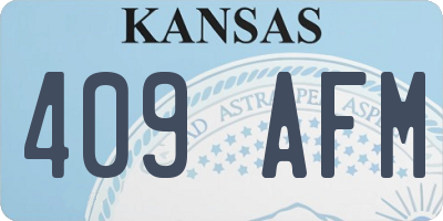 KS license plate 409AFM