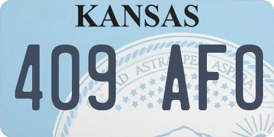 KS license plate 409AFO