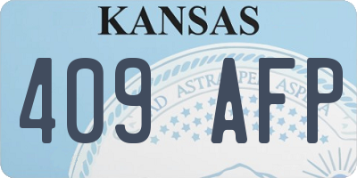 KS license plate 409AFP