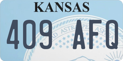 KS license plate 409AFQ