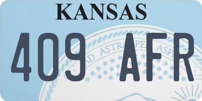 KS license plate 409AFR