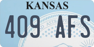KS license plate 409AFS