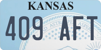 KS license plate 409AFT