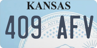 KS license plate 409AFV