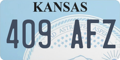 KS license plate 409AFZ