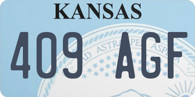 KS license plate 409AGF