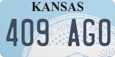 KS license plate 409AGO