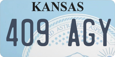 KS license plate 409AGY