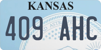 KS license plate 409AHC