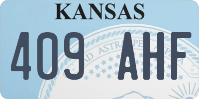 KS license plate 409AHF