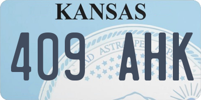 KS license plate 409AHK