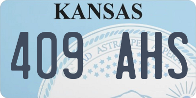 KS license plate 409AHS
