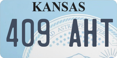 KS license plate 409AHT