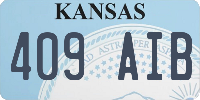 KS license plate 409AIB