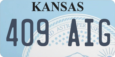 KS license plate 409AIG