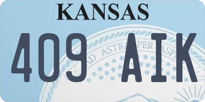 KS license plate 409AIK