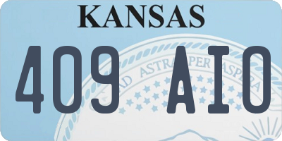 KS license plate 409AIO