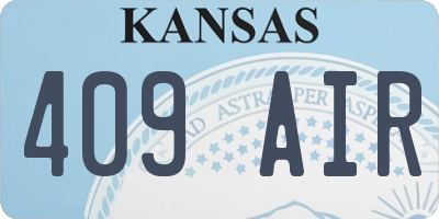 KS license plate 409AIR