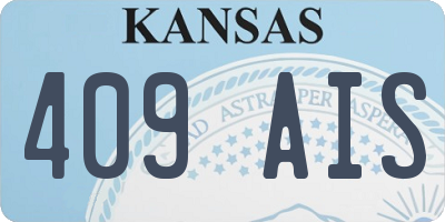 KS license plate 409AIS