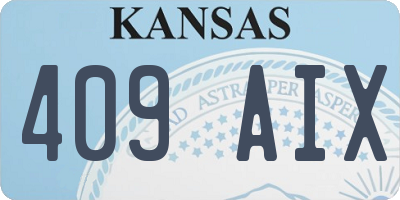 KS license plate 409AIX