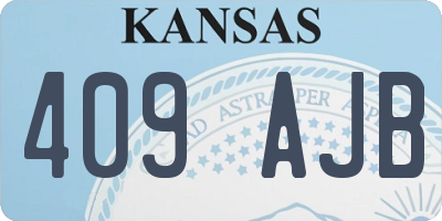 KS license plate 409AJB