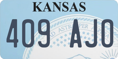 KS license plate 409AJO
