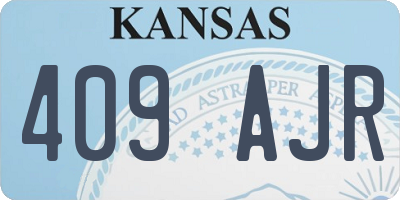 KS license plate 409AJR