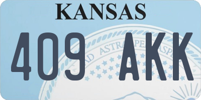 KS license plate 409AKK