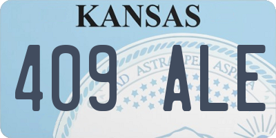 KS license plate 409ALE