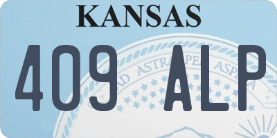 KS license plate 409ALP