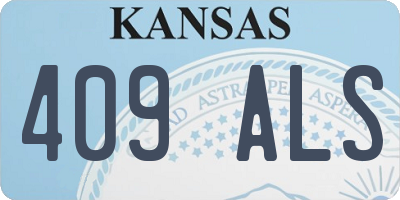 KS license plate 409ALS