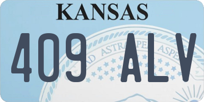 KS license plate 409ALV