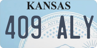 KS license plate 409ALY