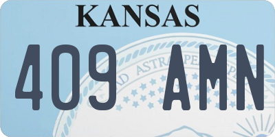 KS license plate 409AMN