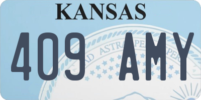 KS license plate 409AMY