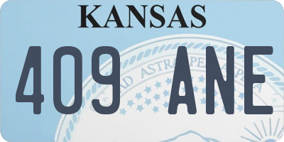 KS license plate 409ANE