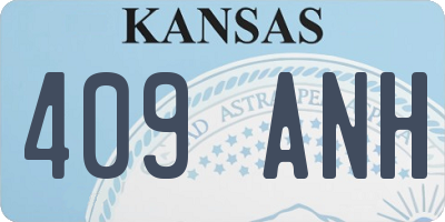 KS license plate 409ANH