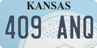 KS license plate 409ANQ