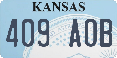 KS license plate 409AOB