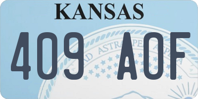 KS license plate 409AOF