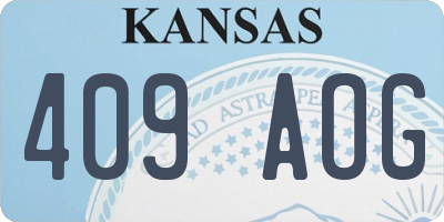 KS license plate 409AOG
