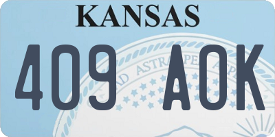 KS license plate 409AOK