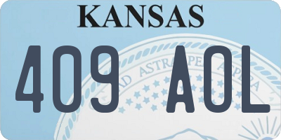 KS license plate 409AOL