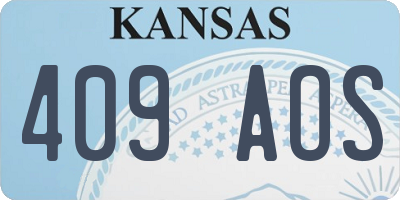 KS license plate 409AOS