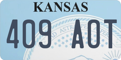 KS license plate 409AOT