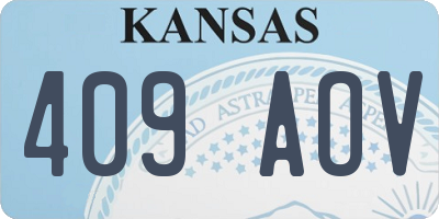 KS license plate 409AOV