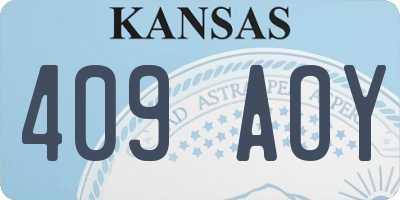KS license plate 409AOY